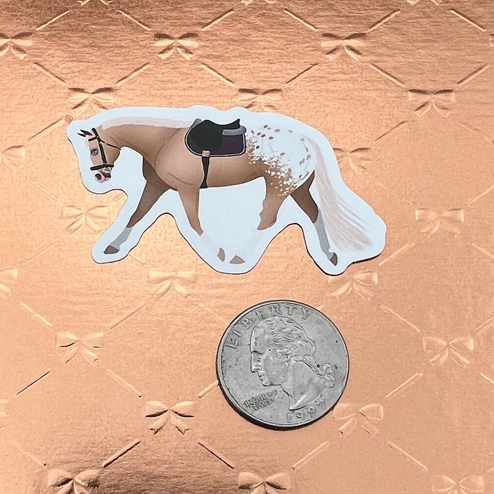 Blue Eyed Palomino Appaloosa Equestrian Cowboy CowGirl Single Decor Stic… - Picture 2 of 3